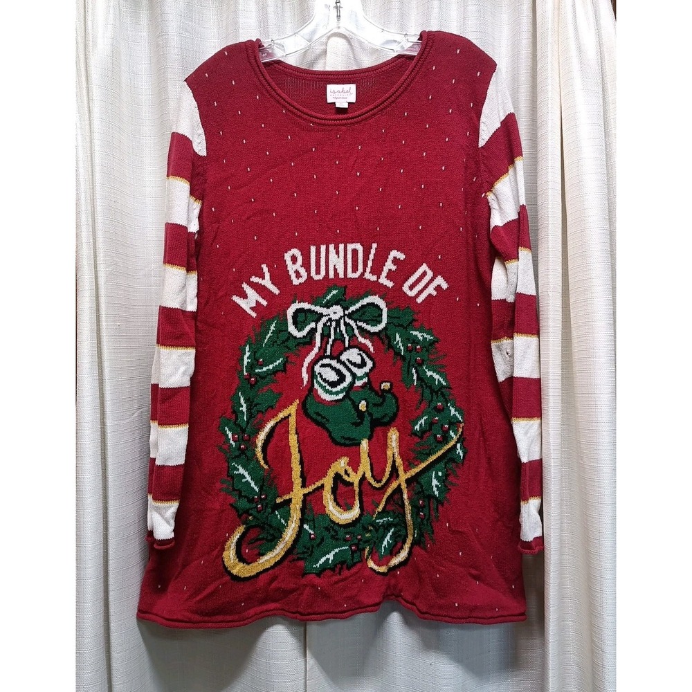 Ingrid & Isabel Maternity Size XL Holiday Graphic Bundle of Joy Sweater